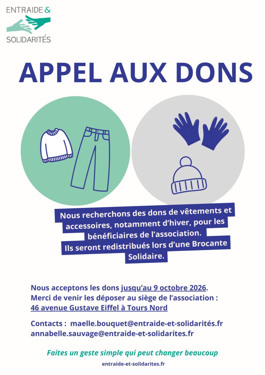 Appel aux dons pour brocante solidaire